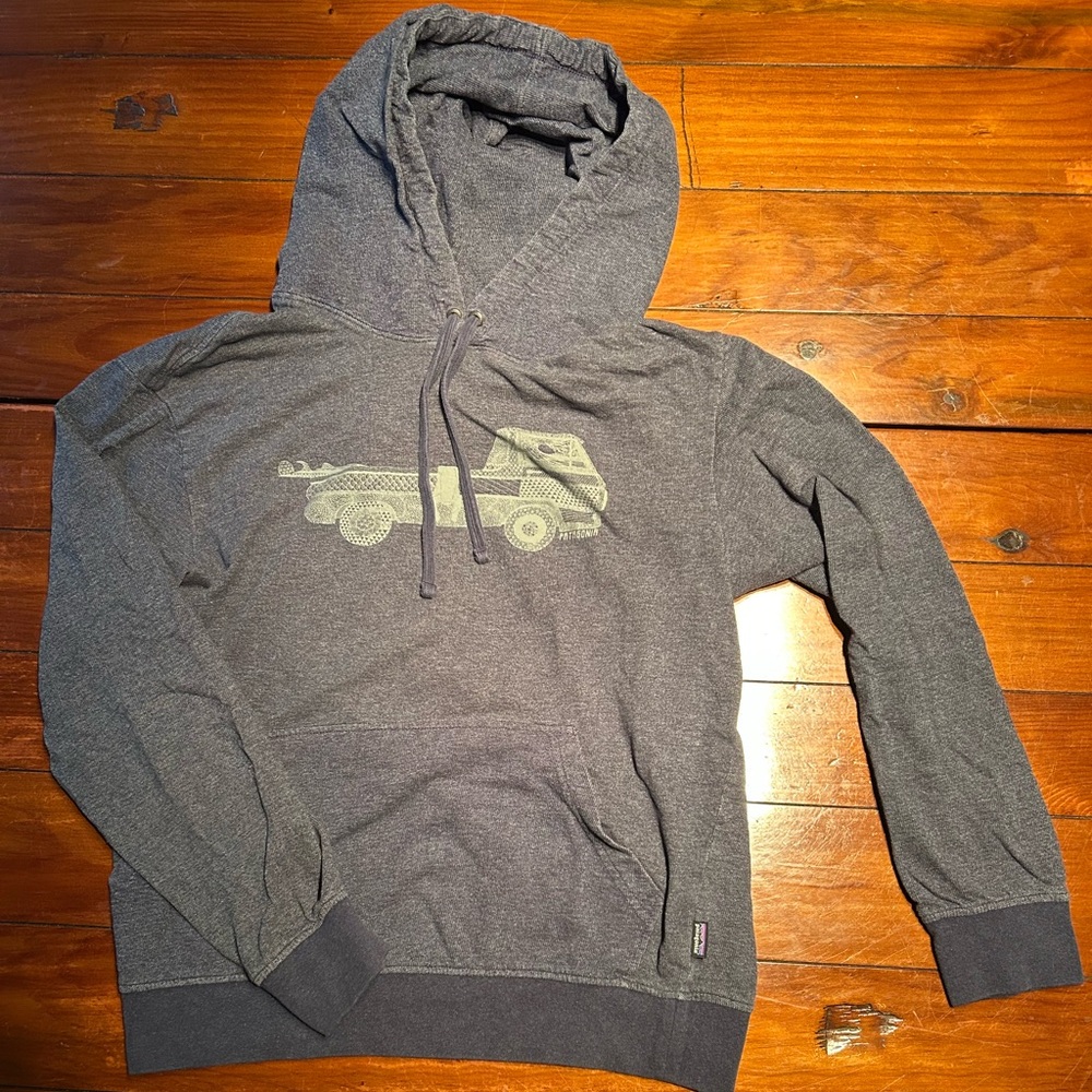 Size Small - Blue Patagonia Surfing Sweatshirt / Surfing Themed - Organic Cotton
